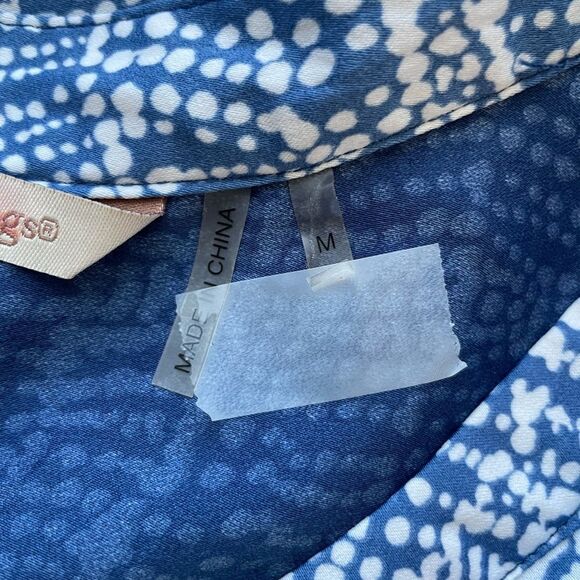 Soft Surroundings Blue Brigitte Tunic Style Blouse. Size Medium. - Picture 11 of 13